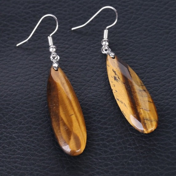 Aretes de Ojo de Tigre para Mujer