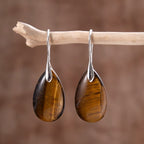 Aretes de Ojo de Tigre para Mujer