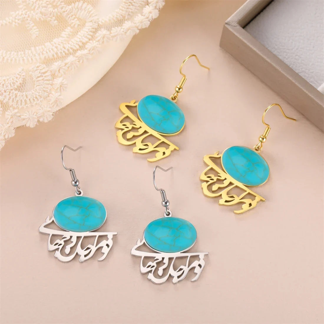 Aretes colgantes persas arabes