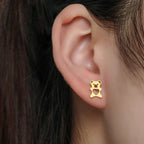 Aretes de Osito Lindos en Oro