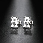 Aretes de Osito Lindos en Plata