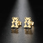 Aretes de Osito Lindos en Oro