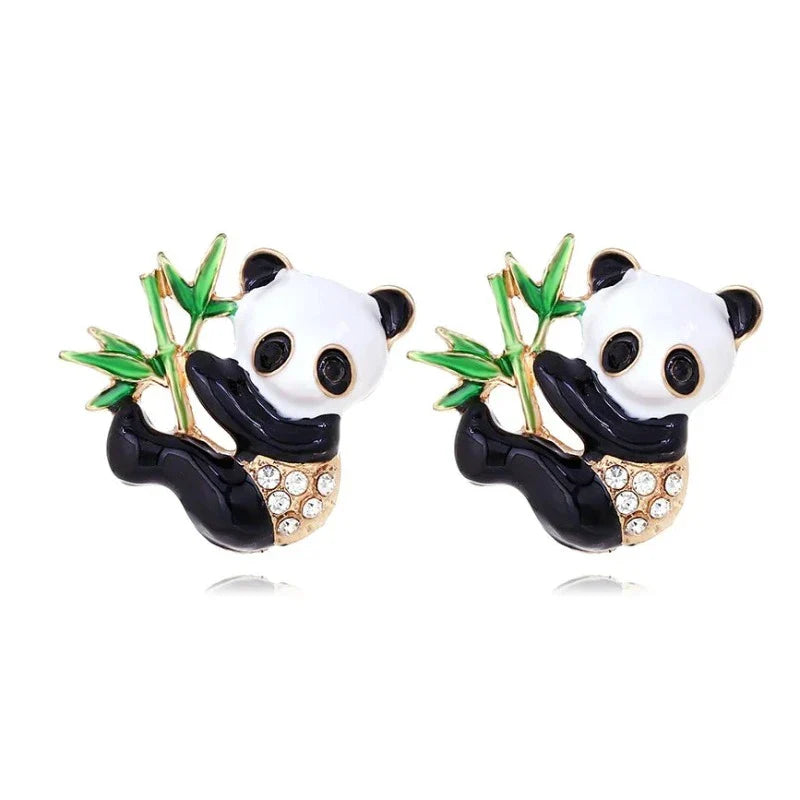 Aretes Panda Bambú