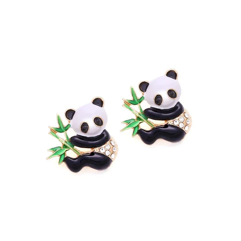 Aretes Panda Bambú