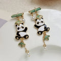 Aretes Panda Bambú