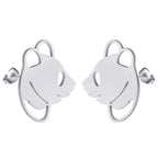 Aretes Panda Discreto Plata