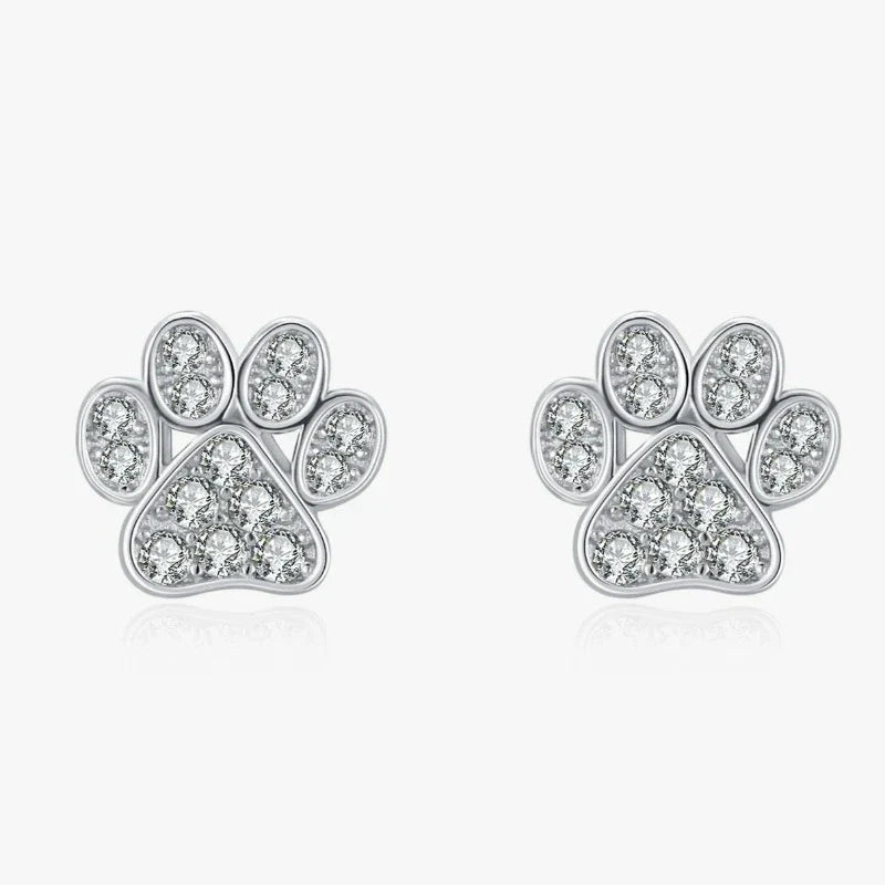 Aretes de Garra con Circonio en Plata 