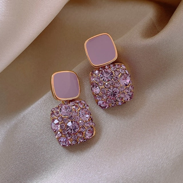 Pendientes Colgantes de Amatista para Mujer