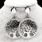 Aretes Colgantes Árbol de la Vida Plata