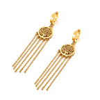 Aretes Colgantes con Árbol de la Vida en oro