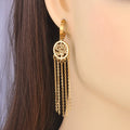 Aretes Colgantes con Árbol de la Vida en oro