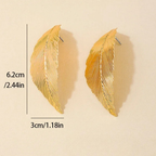 Aretes Colgantes con Hoja para Mujer