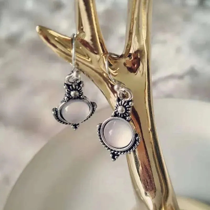 Pendientes Colgantes con Piedra de Luna