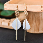 Aretes Colgantes Bohemios Pluma 5