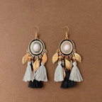 Aretes Colgantes Bohemios Plumas 3