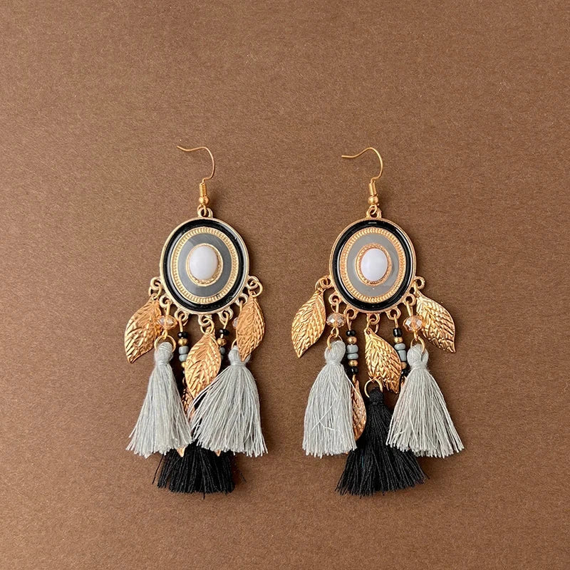 Aretes Colgantes Bohemios Plumas 3