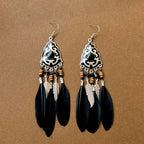 Aretes Colgantes Bohemios Plumas 5