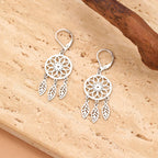 Aretes Colgantes Atrapasueños plata