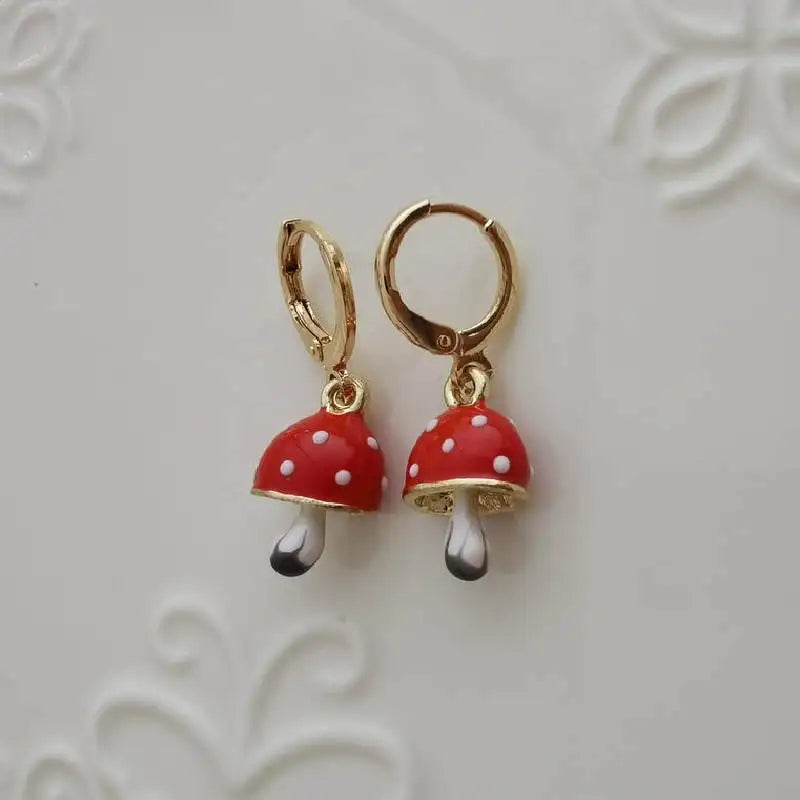 Aretes Colgantes de Champiñón