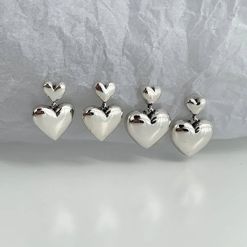 Aretes Colgantes de Corazón para Mujer