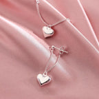 Aretes Colgantes en Forma de Corazón