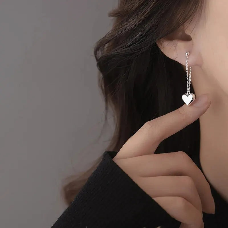 Aretes Colgantes en Forma de Corazón