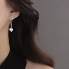 Aretes Colgantes en Forma de Corazón