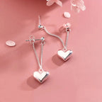 Aretes Colgantes en Forma de Corazón