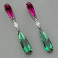 Aretes Colgantes de Gota de Agua en Color