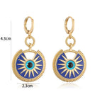 Aretes Colgantes Contra el Mal de Ojo para Mujer azul