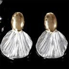 Aretes Colgantes con Forma de Concha de Vieira