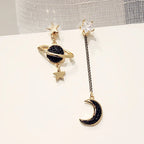 Pendientes Colgantes de Media Luna y Astros