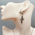 Aretes Colgantes Cruz de Ankh 2