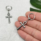 Aretes Colgantes Cruz de Ankh 2