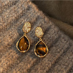 Aretes Colgantes de Protección para Mujer Ojo de Tigre
