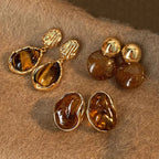 Aretes Colgantes de Protección con Ojo de Tigre