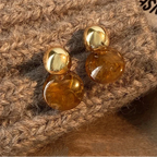 Aretes Colgantes de Protección con Ojo de Tigre