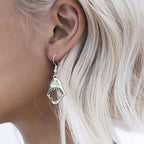 Pendientes Colgantes Diente de Tiburón de Plata