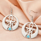 Aretes Colgantes Egipto Ojo de Horus Oudjat plata