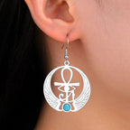 Aretes Colgantes Egipto Ojo de Horus Oudjat plata