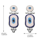 Aretes Colgantes Étnicos Ojo Azul