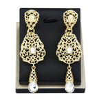 Aretes Colgantes Étnicos Orientales blanco