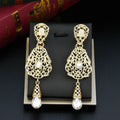 Aretes Colgantes Étnicos Orientales blanco