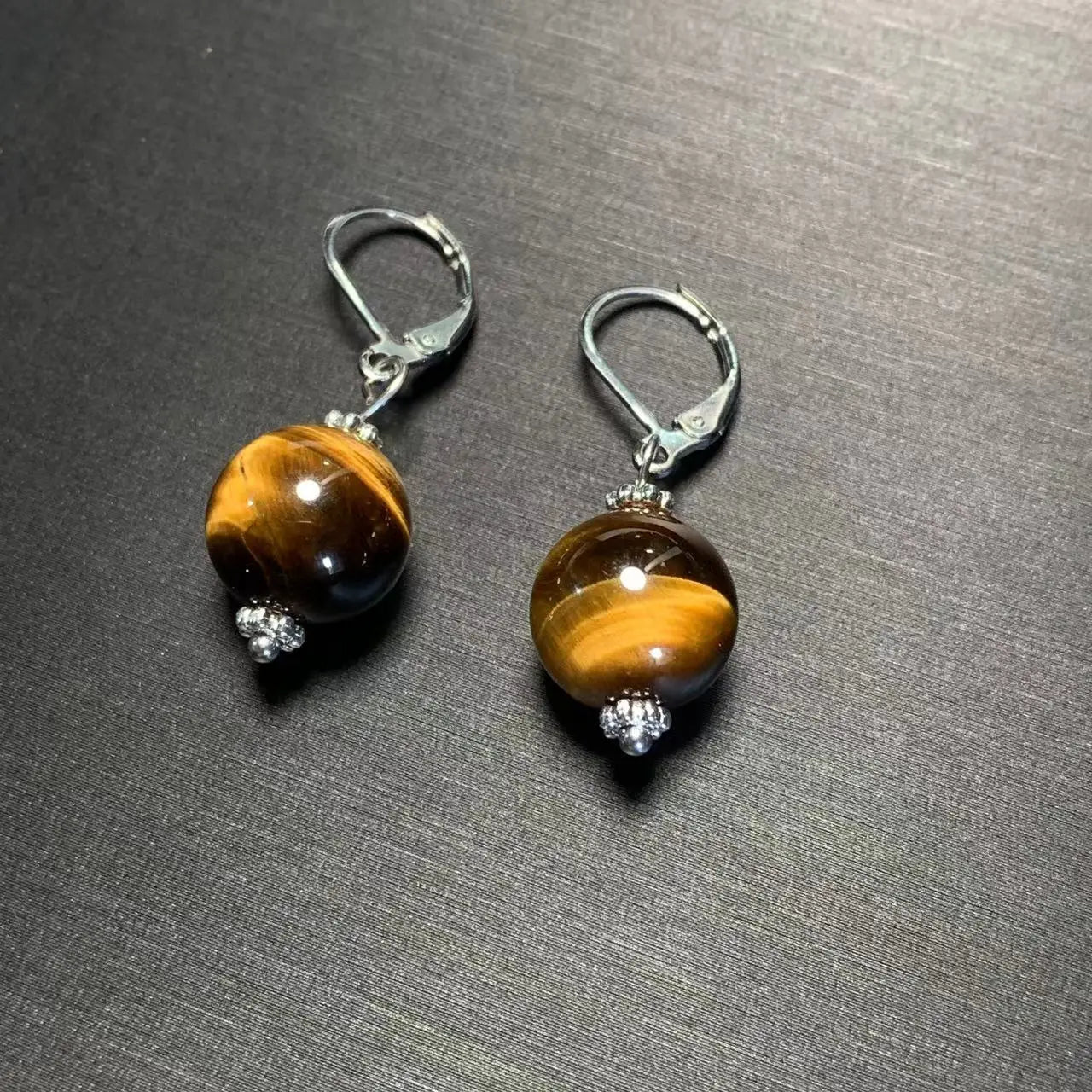 Aretes Colgantes para Mujer Ojo de Tigre