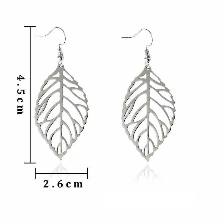 Aretes Colgantes Hojas de Laurel
