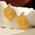 Aretes Colgantes de Hojas para Mujer oro