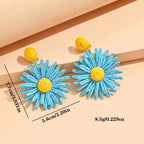 Pendientes Colgantes Flor de Margarita 