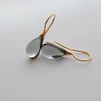 Pendientes Colgantes Gota de Agua en color oro y gris