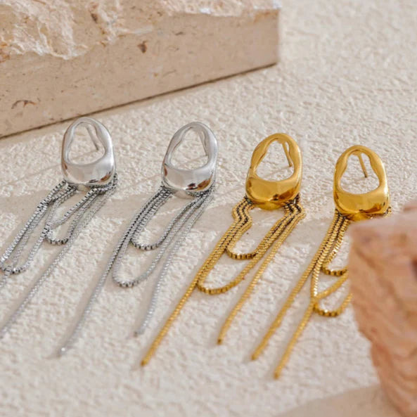 Aretes Colgantes Gota de Agua para Mujer