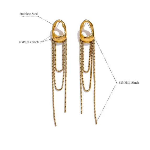 Aretes Colgantes Gota de Agua para Mujer